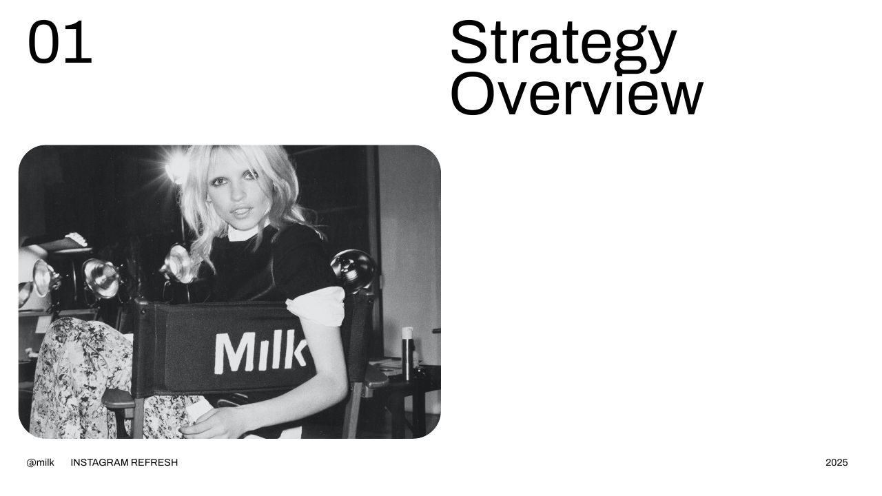 Milk Instagram Playbook, slide 4 of 39