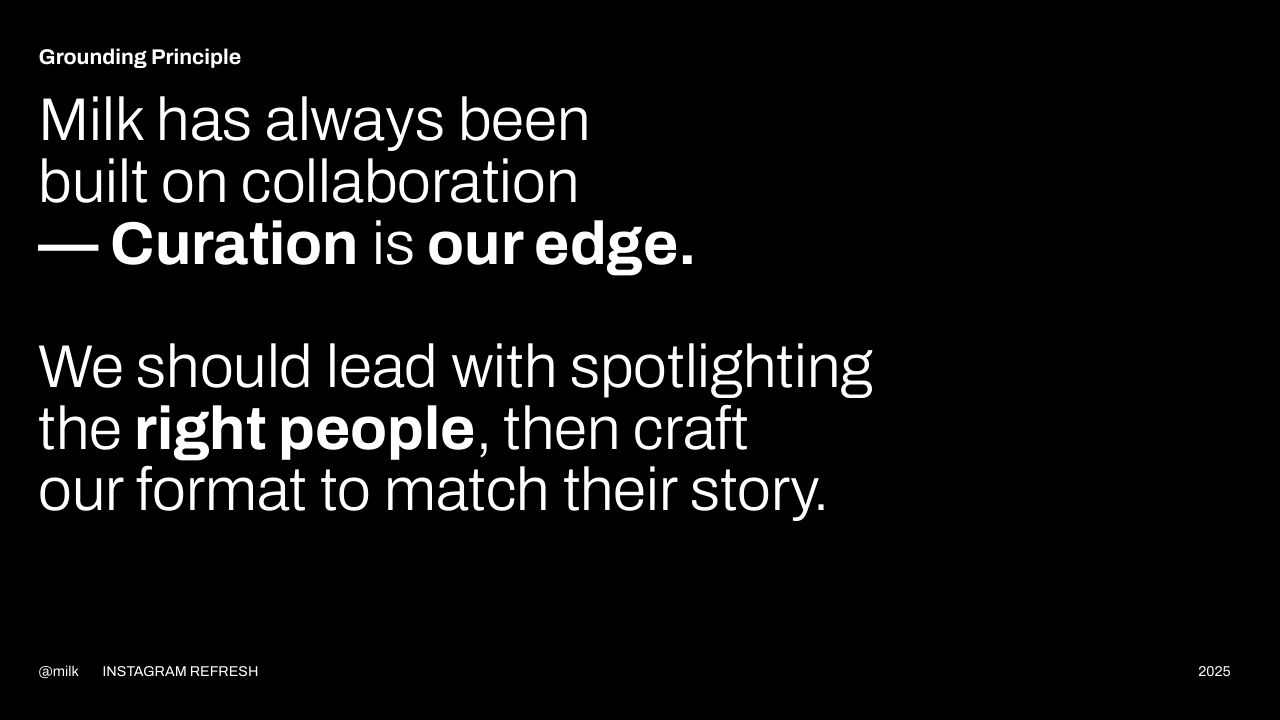 Milk Instagram Playbook, slide 10 of 39