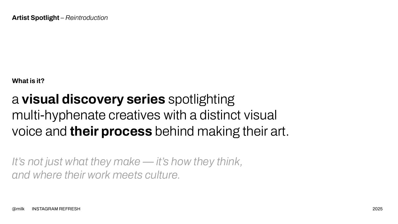 Milk Instagram Playbook, slide 14 of 39