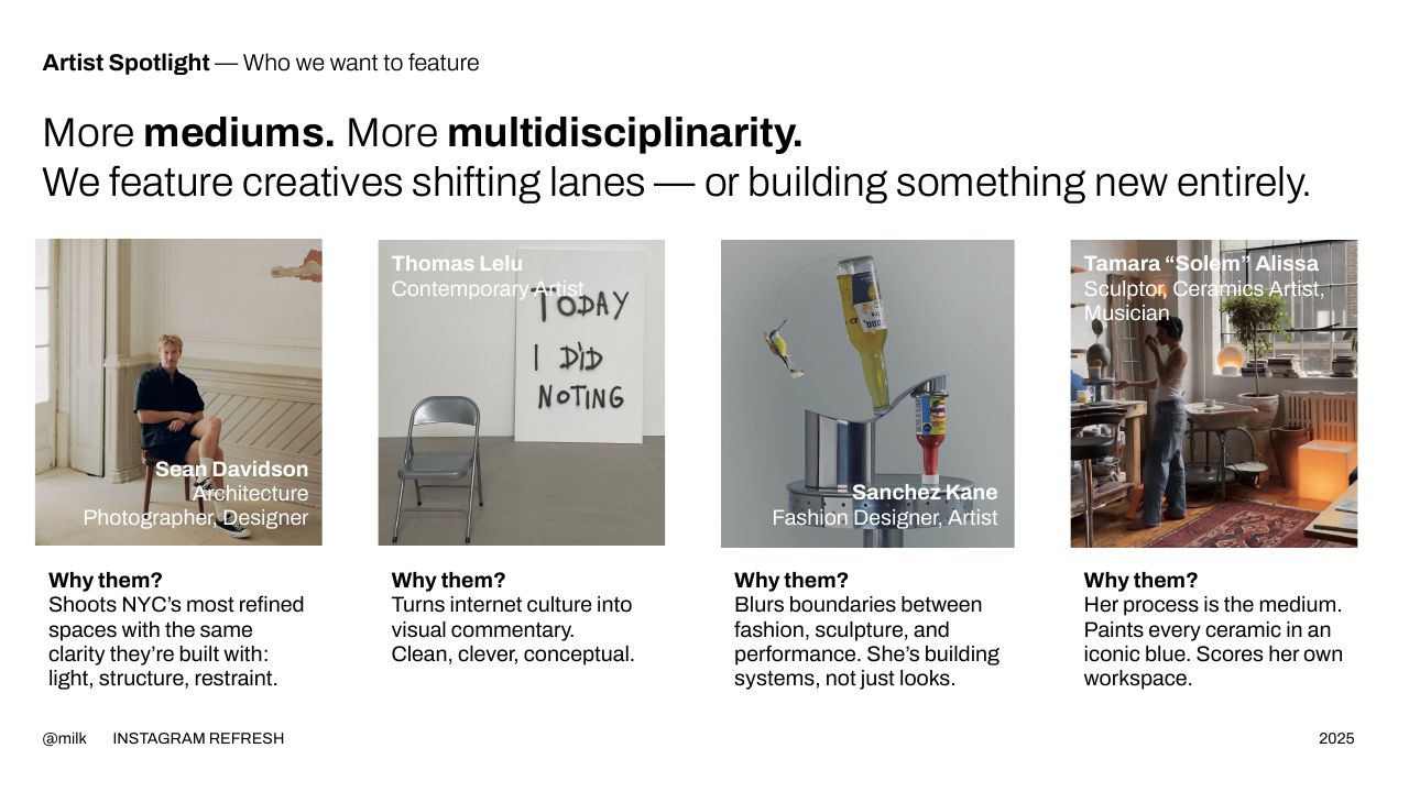 Milk Instagram Playbook, slide 16 of 39
