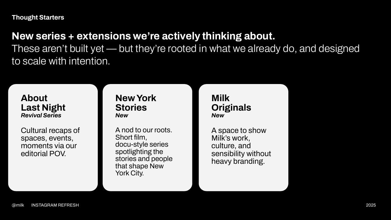Milk Instagram Playbook, slide 33 of 39