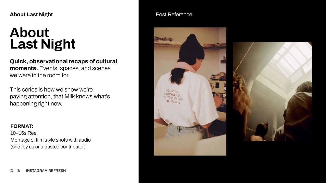 Milk Instagram Playbook, slide 34 of 39