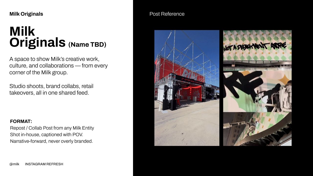 Milk Instagram Playbook, slide 36 of 39