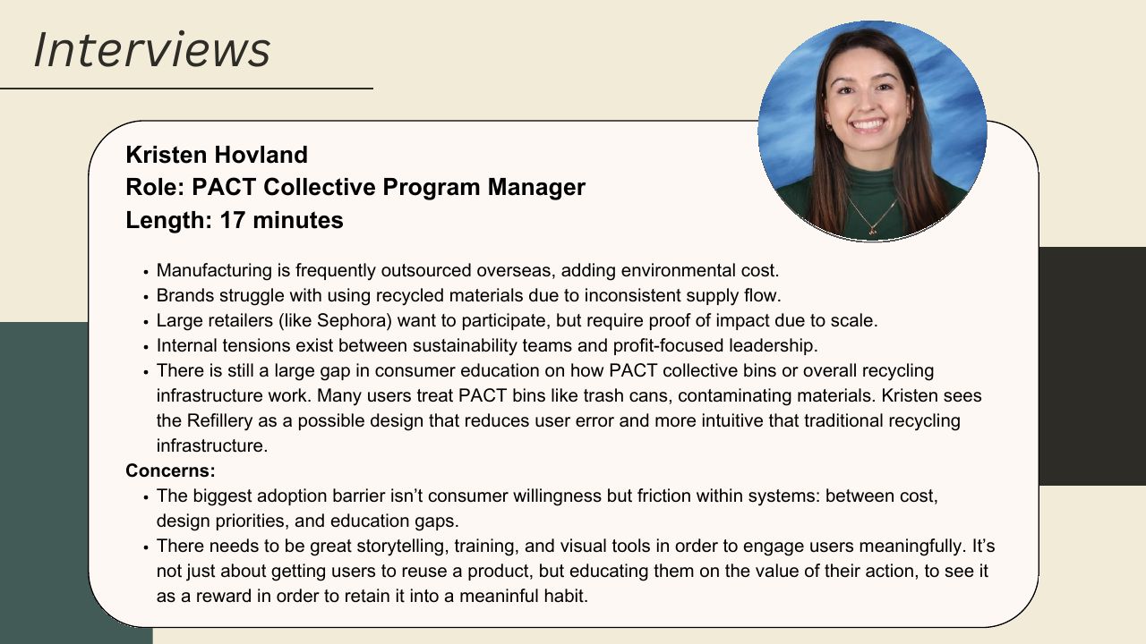 The Refillery, slide 3 of 6: Interview with a PACT Collective program manager